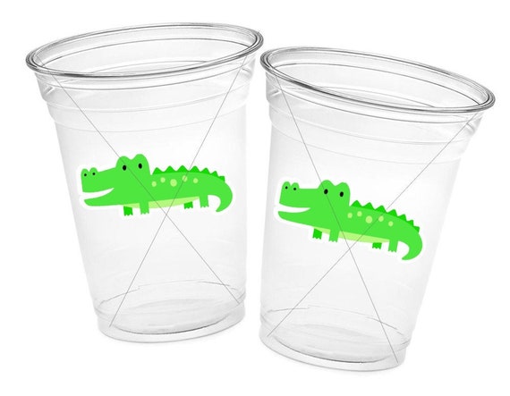 ALLIGATOR PARTY CUPS - Alligator Birthday Cups Alligator Party Favors Alligator Baby Shower Alligator Party Decorations Alligator Supplies Il_570xn