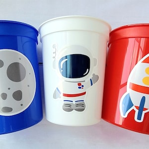 Space Party Cups - Galaxy Party Cups Space Birthday Cups Outer Space Birthday Rocket Party Planet Party Astronaut Birthday Party Space Cups