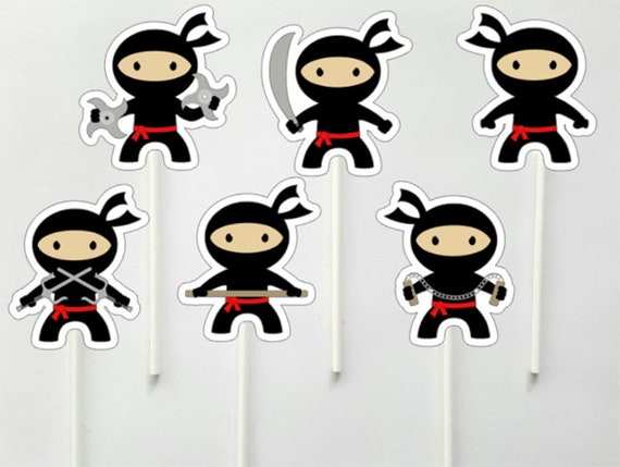 Ninja Cupcake Toppers by CraftyCue.com | Catch My Party