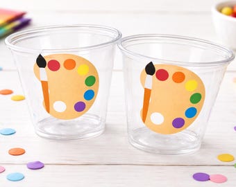 ART PARTY CUPS - Art Painting Party Treat Cups Paint Party Favors Art Party Cups Art Party Treat Cups Painting Party Favor Art Party Favor