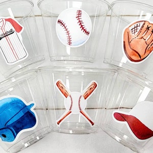 BASEBALL PARTY CUPS - Baseball Cups Baseball Party Cups Baseball Birthday Cups Baseball Cups Sports Party Cups Favors Baseball Baby Shower