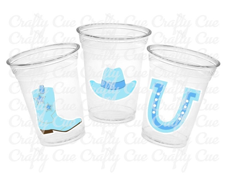 COWBOY PARTY CUPS Cowboy Cups Cowboy Party Decorations Cowboy Baby Shower Decorations Baby Sprinkle Cowboy Boots Birthday