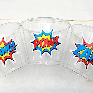 SUPERHERO PARTY CUPS - Superhero Cups Superhero Birthday Superhero Party Superhero Decorations Superhero Party Favors Superhero