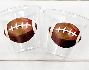 FOOTBALL PARTY CUPS - Football Cups Football Party Cups Football Birthday Cups Football Party Cups Sports Party Cups Football Party Favors