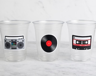 I Love the 80'S PARTY CUPS - 80's Birthday Cups 80's Party Cups 80's Decorations 80's Birthday Party 80's Birthday Party Decorations 80s 90s