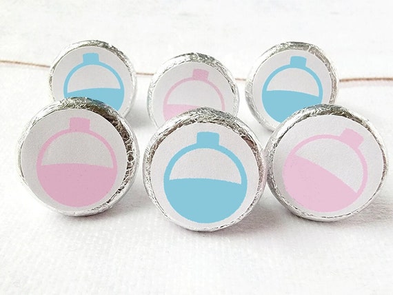 180 - Fishing Gender Reveal Stickers Fishing Baby Shower Favors Pink Blue Bobber Candy Stickers Pink Bobber Blue Bobber Gender Reveal Shower Il_570xn