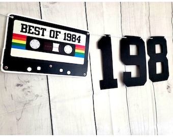 BEST OF 1984 - 40th Birthday Banner 1984 Banner 1984 Party Decorations 40th Party Decorations 40th Party Banner 40 Birthday Party Banner 80s