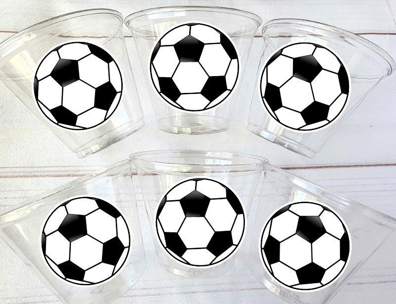 SOCCER PARTY CUPS Soccer Party Cups Soccer Birthday Soccer Party Soccer Decorations Soccer Party Supplies Soccer Birthday