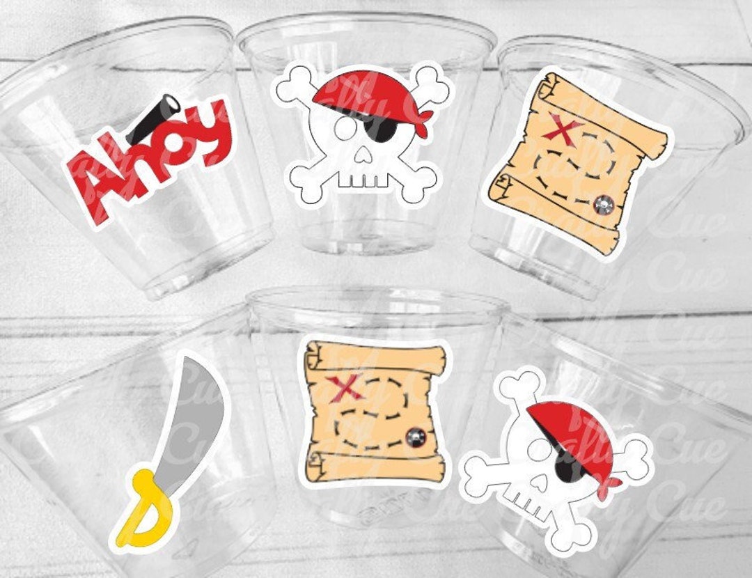 PIRATE PARTY CUPS - Pirate Cups Pirate Birthday Pirate Party ...