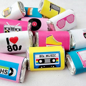 30 - 80s Party Stickers 40th Birthday Stickers 1983 Party Stickers for Mini Candy 40th Birthday Candy Wrapper Vintage 1983 Best of 1983