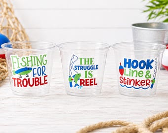 Visfeestbekers - Visverjaardag, Visfeestje, Eerste verjaardag, Vissenfeest, De Grote Vangst, Dobberdecoraties, Visbekers