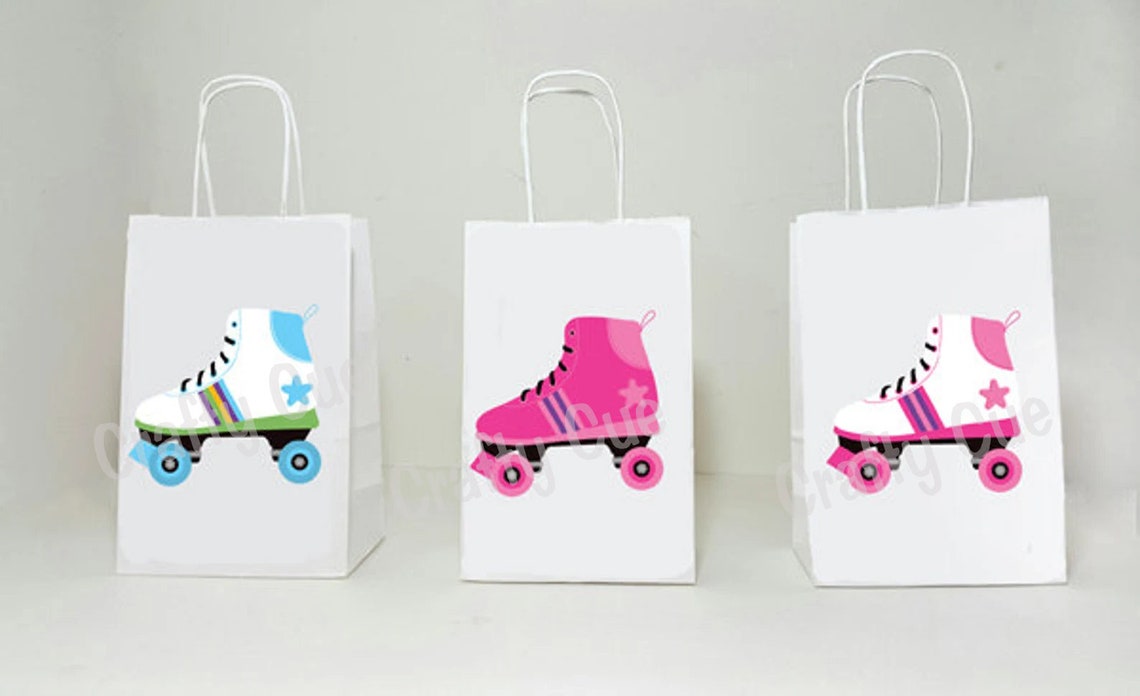 Roller Skate Goody Bags Roller Skate Favor Bag Roller Skate Etsy