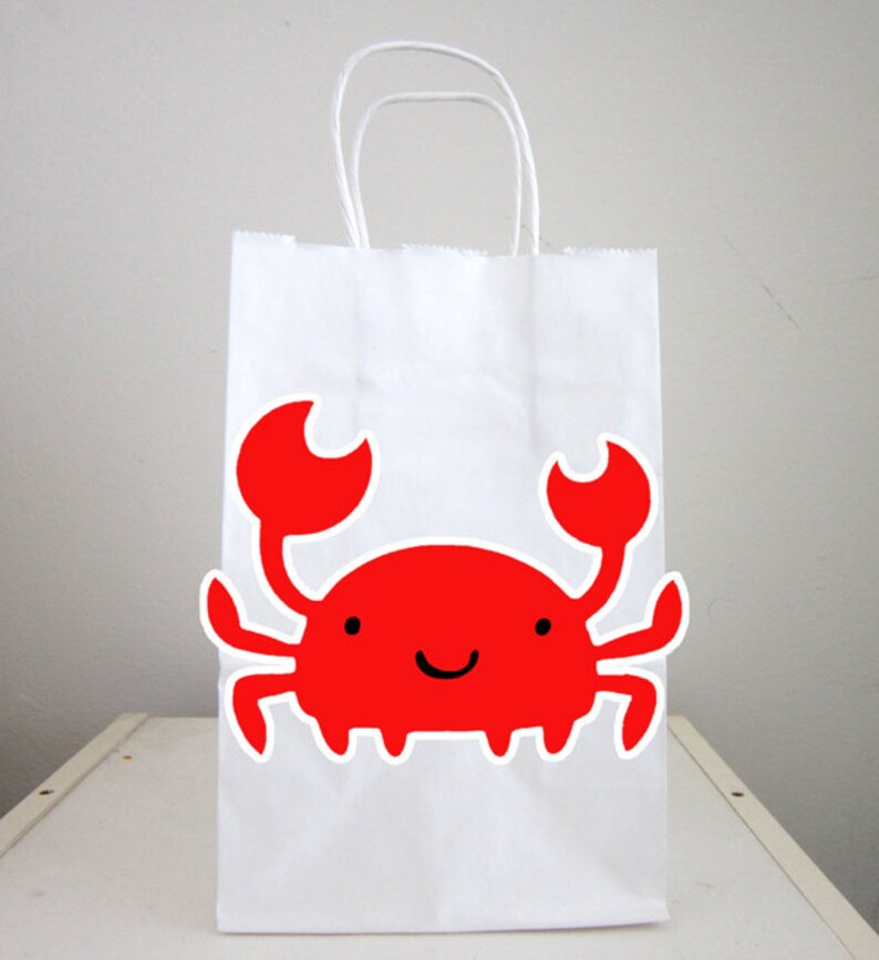 Crab Goody Bags Crab Party Favor Goody Gift Bags Under Etsy