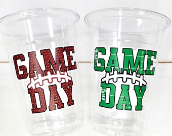 FOOTBALL PARTY CUPS - Football Cups Football Party Cups Football Birthday Cups Football Party Cups Sports Party Cups Football Party Favors
