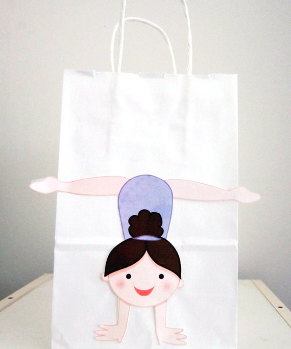 Gymnastics Goody Bags Gymnastics Favor Bags Gymnastics Etsy