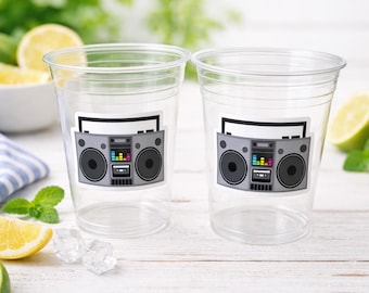 Boom Box Party Cups - I Love the 80'S Party Cups 80s Birthday Cups 80's Party Cups 80's Decorations Birthday Party Decor 80s 90s Boombox