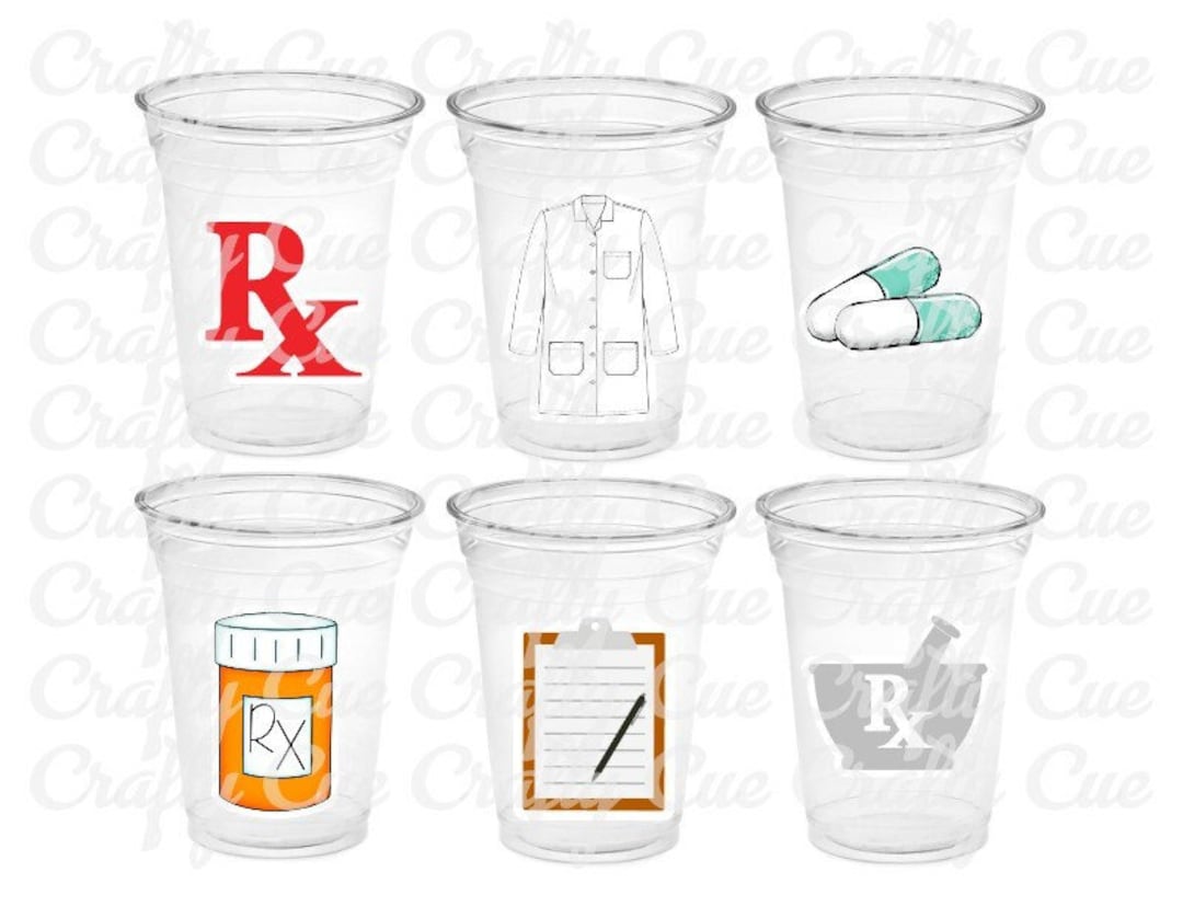 PHARMACY PARTY CUPS Pharmacist Party Cups Pharmacy Week Cups Pharmacy