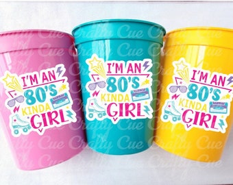 I Love the 80'S PARTY CUPS - 80's Birthday Cups 80's Party Cups 80's Decorations 80's Birthday Party 80's Birthday Party Decorations 80s