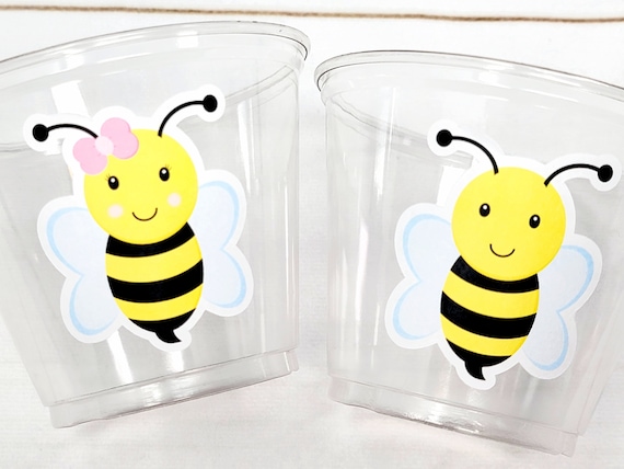 BUMBLE BEE PARTY Cups - Bumble Bee Cups Bumble Bee Baby Shower Bumble Bee Birthday Bumble Bee Decorations Bumble Bee Party Supplies Il_570xn