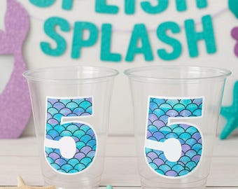 MERMAID PARTY CUPS - Mermaid Birthday Cups Mermaid Party Cups Mermaid Party Decorations Mermaid Party Favors Mermaid Mermaid Party Decor