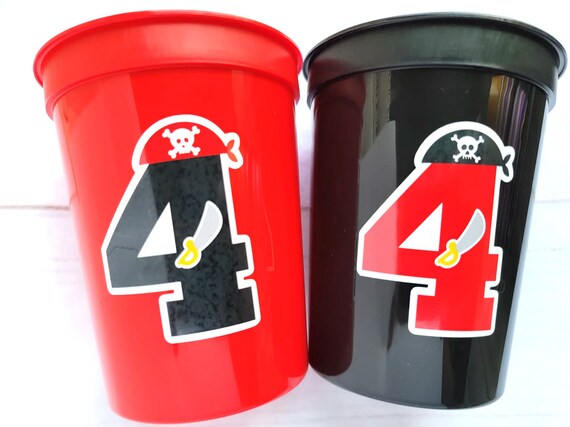 PIRATE PARTY CUPS - Pirate Cups Pirate Birthday Pirate Party Decorations Pirate Birthday Party Pirate Party Supplies Pirate Happy Birthday Il_570xn