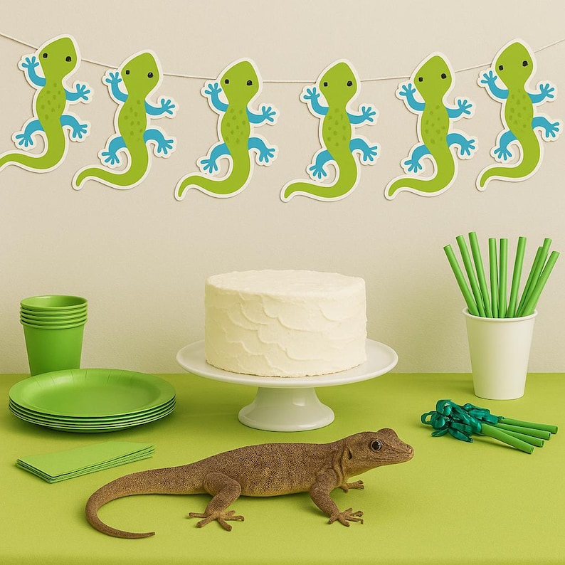 Congratulations Lizard Lizard Garland, Lizard Banner, Lizard Birthday, Lizard Party, Reptile ...