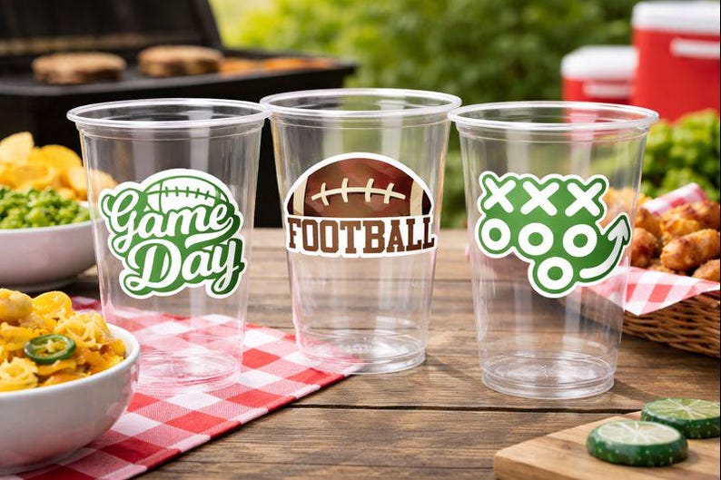 FOOTBALL PARTY CUPS - Football Cups Sports Football Birthday Sports Party Football Party Cups Football Birthday Party Football Party Decor image 2