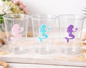 MERMAID PARTY CUPS - Mermaid Birthday Cups Mermaid Party Cups Mermaid Party Decorations Mermaid Party Favors Mermaid Mermaid Party Decor