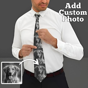 Custom Photo Necktie, Custom Tie with Picture, Personalized Wedding Gift for Him, Father of the Bride Gift, Picture Tie, Custom Picture Tie