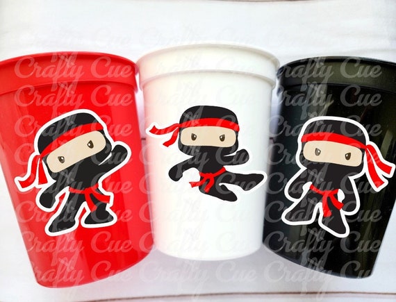 Ninja Party Cups Reusable 16oz Stadium Cups Ninja Party Favors Ninja Party  Decorations Ninja Eyes 