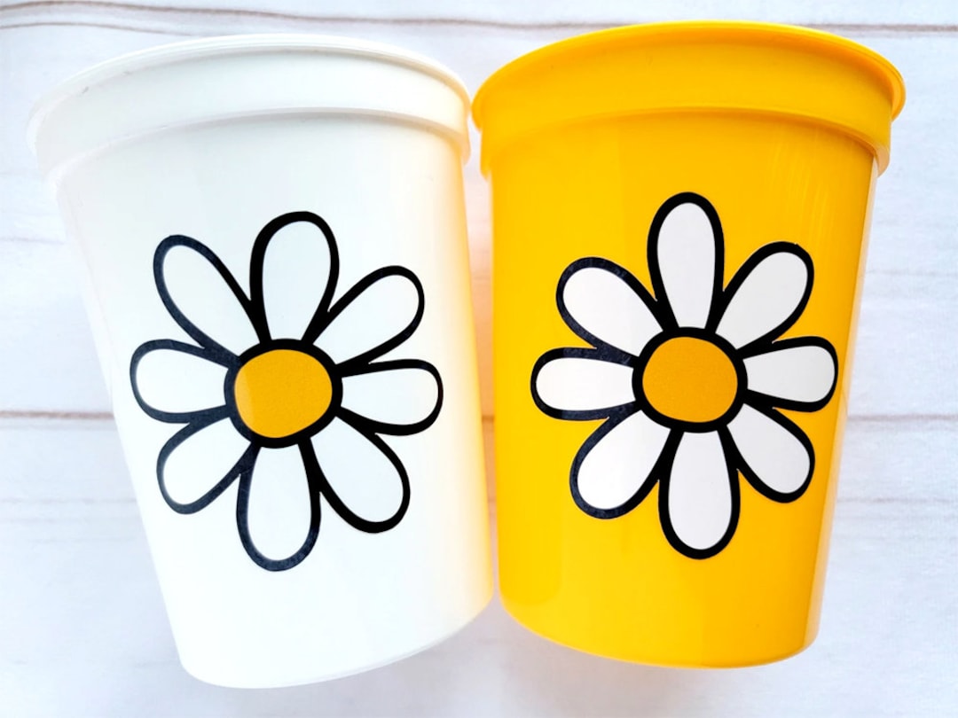 DAISY CUPS Daisy Birthday Party Cups Daisy Baby Shower Cups Etsy