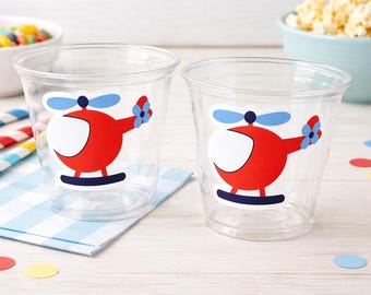 HELICOPTER PARTY CUPS - Helicopter Cups Helicopter Party Favors Helicopter Party Helicopter Birthday Helicopter Party Decorations Helicopter