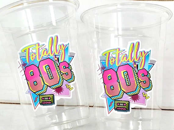 I Love the 80'S PARTY CUPS 80's Birthday Cups - Etsy