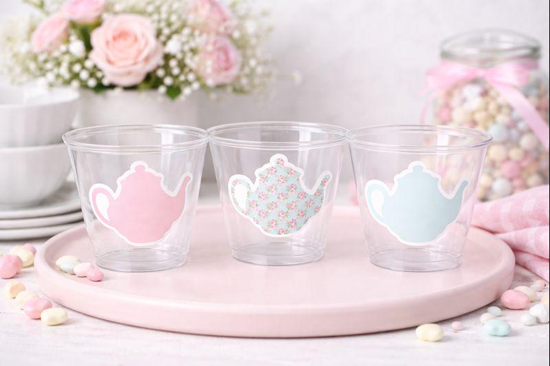 TEA PARTY CUPS Tea Birthday Cups Tea Party Favors Tea Party Baby TEA PARTY CUPS Tea Birthday Cups Tea Party Favors Tea Party Baby