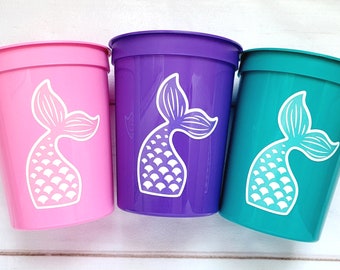 MERMAID PARTY CUPS - Mermaid Birthday Cups Mermaid Party Cups Mermaid Party Decorations Mermaid Party Favors Mermaid Mermaid Party Decor