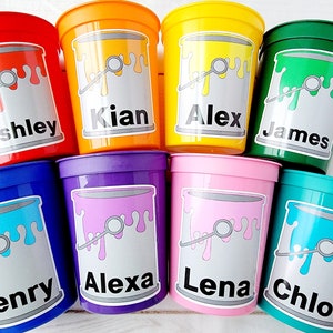 ART PARTY CUPS - Art Painting Party Favor Cups Paint Party Favors Art Party Cups Art Party Treat Cups Painting Party Favor Art Party Favor