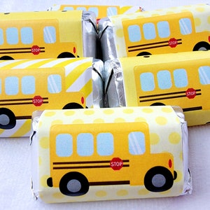 30 - SCHOOL BUS Stickers School Bus Birthday Party Favors School Bus Favors School Bus Birthday Decorations School Party Favors Bus Candy