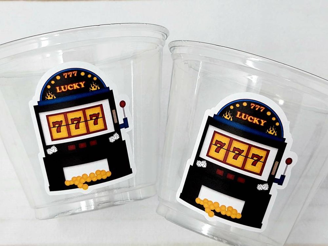 CASINO PARTY CUPS Casino Cups Casino Birthday Casino Party Etsy