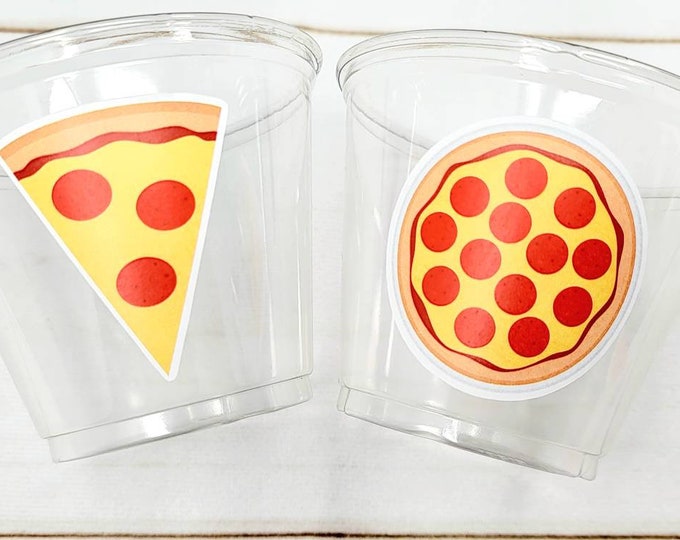 Pizza Cupcake Toppers Pizza Party Cupcake Toppers Fast Food Etsy