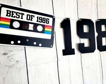 BEST OF 1986 - 40th Birthday Banner 1986 Banner 1986 Party Decorations 40th Party Decorations 40th Party Banner 40 Birthday Party Banner 80s