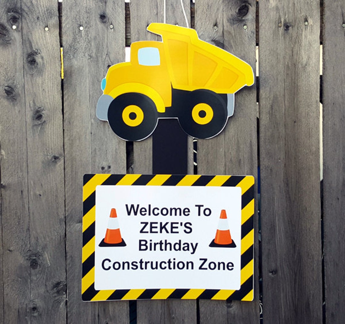 Construction Party Centerpieces Construction Birthday Etsy