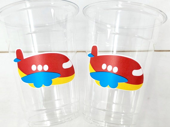 Airplane Party Cups, Airplane Treat Cups, Airplane Party Favors, Airplane Birthday Favors Il_570xn