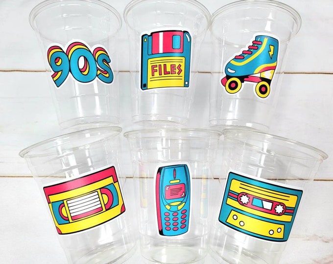 I Love the 90'S PARTY CUPS 90's Birthday Cups - Etsy