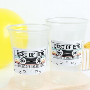 50th PARTY CUPS 50th Birthday Decoration 50th Party Favors 50th Party 50th Birthday Cassette Tape Party Best of 1976 Birthday Vintage 1976