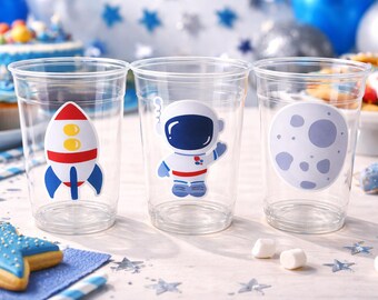 Space Party Cups Astronaut Party Cups Space Birthday Cups Outer Space Birthday Rocket Party Planet Party Astronaut Birthday Party Space Cup