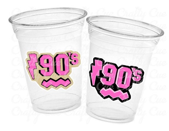 I Love the 90'S PARTY CUPS - 90's Birthday Cups 90's Party Cups 90's Decorations 90's Birthday Party 90's Birthday Party Decorations 90s Il_570xn