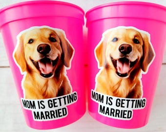 Tasses personnalisées visage de chien, maman va se marier, cadeaux d'enterrement de vie de jeune fille ou de jeune garçon, jeux EVJF, tête de chien