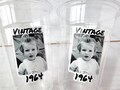 Custom Plastic Party Cups Personalized Party Cups Personalized 60th Birthday Cups Vintage 60th Cups 1965 Custom Face Party Cups Decorations