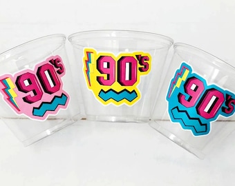 I Love the 90'S PARTY CUPS - 90's Birthday Cups 90's Party Cups 90's Decorations 90's Birthday Party 90's Birthday Party Decorations 90s 80s