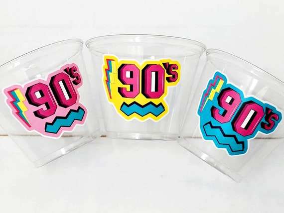 I Love the 90'S PARTY CUPS - 90's Birthday Cups 90's Party Cups 90's ...